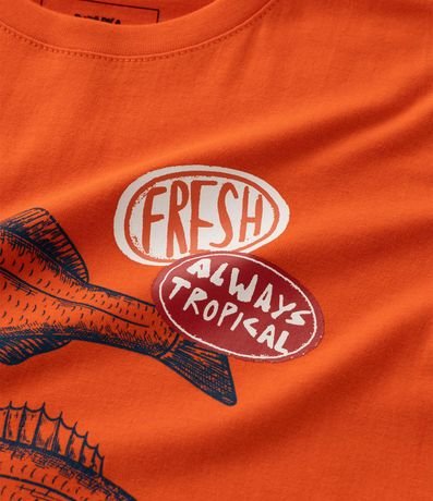 Remera Infantil Regular con Estampa de Peces - Talle 5 a 14 años 4