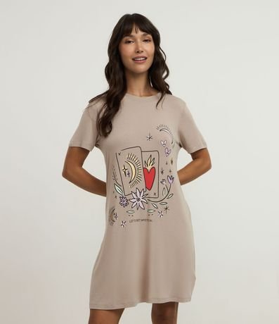 Camisón en Viscolycra con Estampa Mística