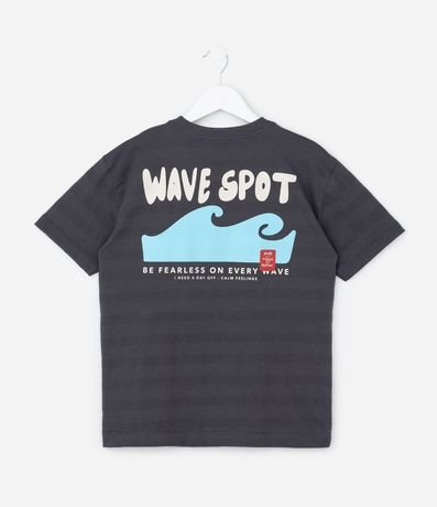 Remera Infantil con Estampa de Surf Texturizada - Talle 5 a 14 años 2