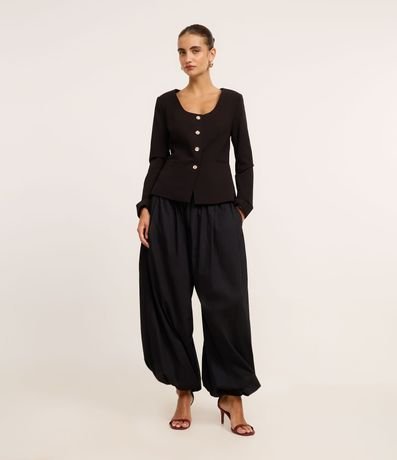 Pantalón Aladim en Tricolina con Cintura Elástica