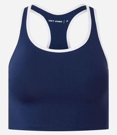 Top Deportivo Nadador sin Copa en Microfibra con Frisos Contrastantes 5