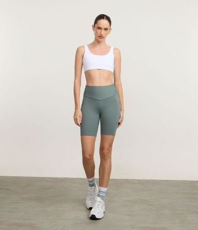 Bermuda Deportiva en Poliamida con Cintura Ancha