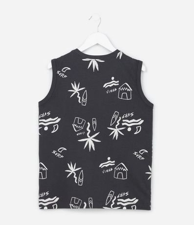 Musculosa Infantil en Algodón con Estampa Tropical - Talle 5 a 14 años 3