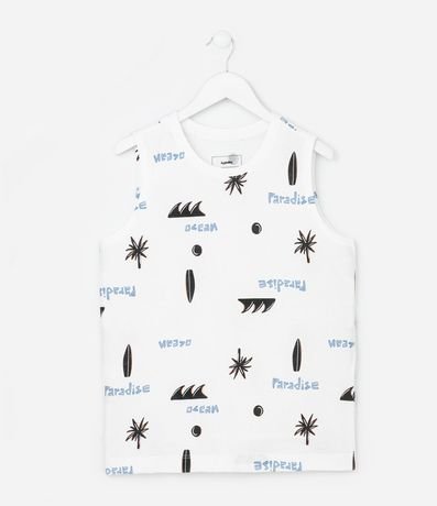 Musculosa Infantil con Estampa Tropical - Talle 5 a 14 años