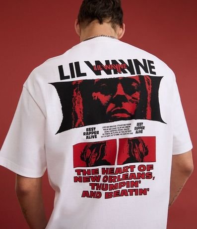 Remera Relaxed en Algodón con Estampa Lil Wayne