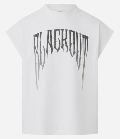 Musculosa de Algodón con Estampado de Letras Blackout 6