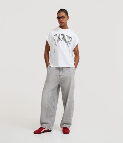 Musculosa de Algodón con Estampado de Letras Blackout 2