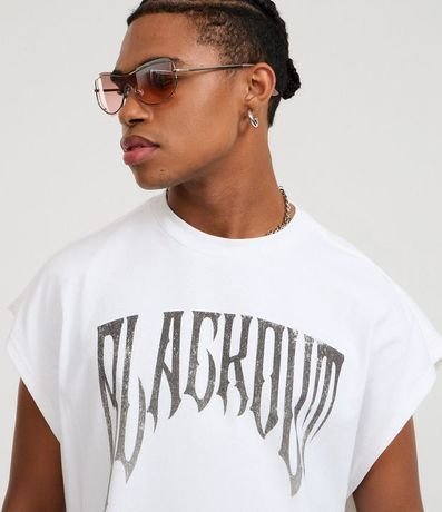 Musculosa de Algodón con Estampado de Letras Blackout 4