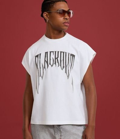 Musculosa de Algodón con Estampado de Letras Blackout 5