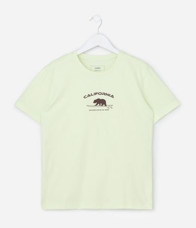 Remera Infantil Regular con Estampa de Oso California - Talle 5 a 14 años