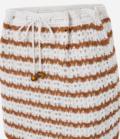 Salida de Playa Pollera Ganchillo con Rayas y Lazo 5