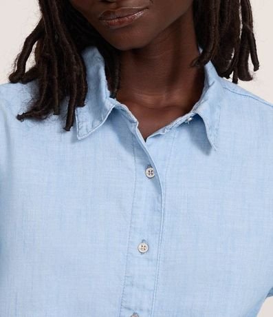 Camisa Boxy en Jeans con Cuello Polo 3