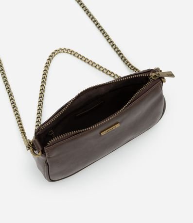 Cartera baguette Pequeña en PU con Asa Desmontable 4