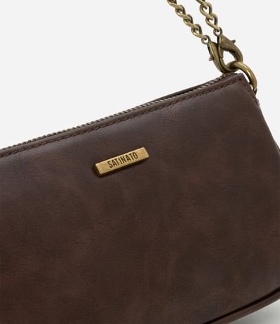 Cartera baguette Pequeña en PU con Asa Desmontable 5