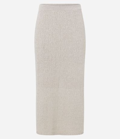 Pollera Recta Midi en Punto con Cintura Elástica 7