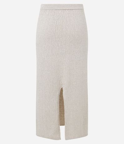 Pollera Recta Midi en Punto con Cintura Elástica 9