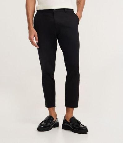 Pantalón Slim en Sarga Cintura con Trabillas y Bolsillo 2