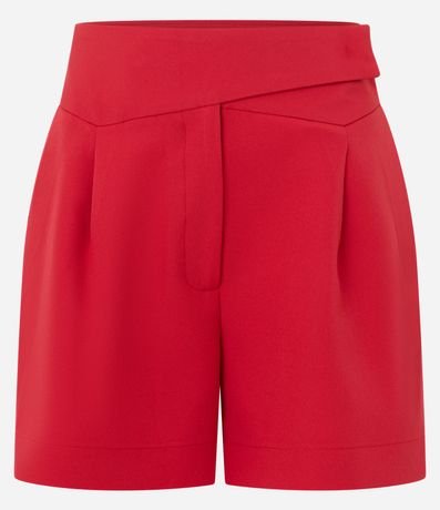 Bermuda Sastrería con Cintura Traspasada y Pliegues 5