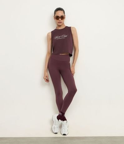 Pantalón Legging Deportiva en Microfibra con Bolsillo en la Espalda