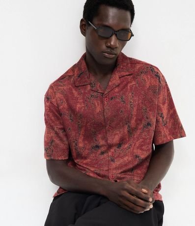 Camisa Jacquard en Algodón con Diseño Camuflado 3