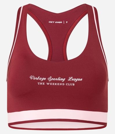 Top Copa Nadador con Lettering y Biés Contrastantes 4