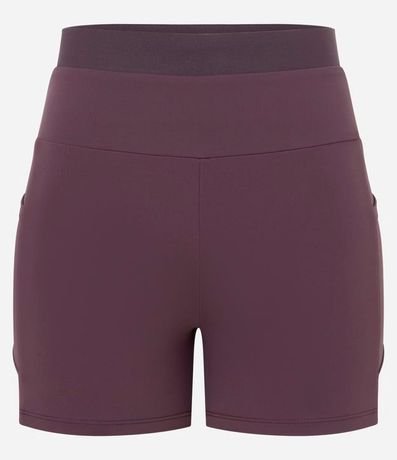 Bermuda Crossfiteira Deportiva con Elástico Texturizado en la Cintura