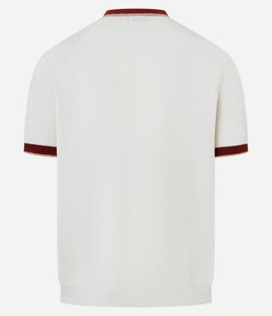 Remera Regular en Algodón con Rayas Contrastantes 6