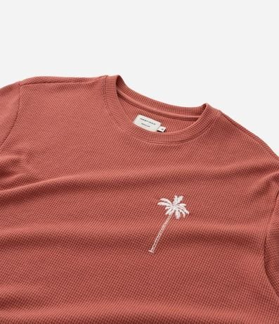 Remera Regular en Algodón con Textura y Bordado Vintage Forest 9