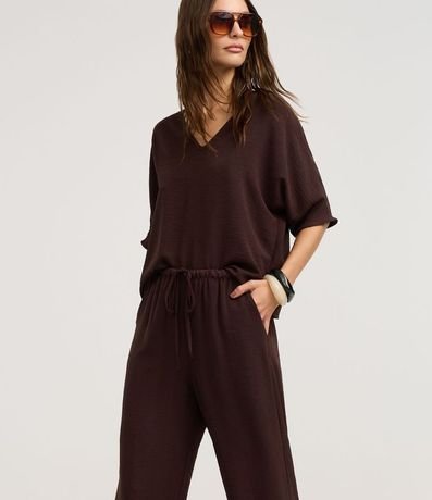 Pantalón Recto Cintura Alta en Airflow con Lazo en la Cintura 2