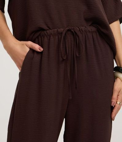 Pantalón Recto Cintura Alta en Airflow con Lazo en la Cintura 4