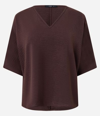 Blusa en Airflow con Escote V y Mangas Amplias 5