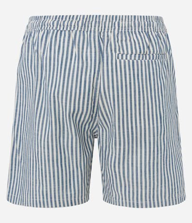 Bermuda en Sarga con Cintura Elástica y Rayas 5