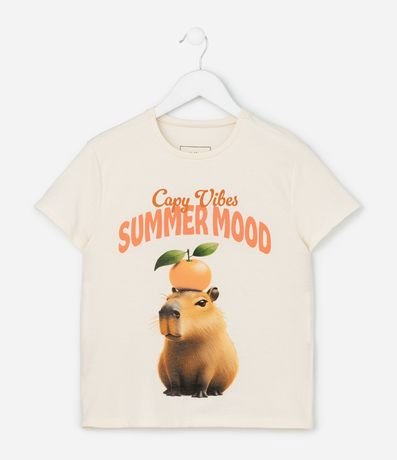 Remera Infantil Slim Capy Vibes Summer Mood - Talle 5 a 14 años