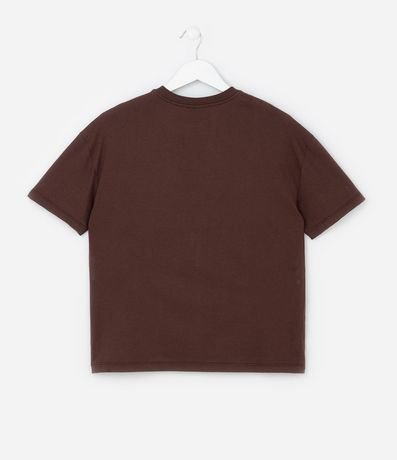 Remera Infantil Over con Estampa de Oso- Talle 7 a 14 años 2