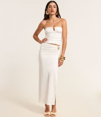 Blusa en Jesery con Fruncidos y Adorno en el Busto 2