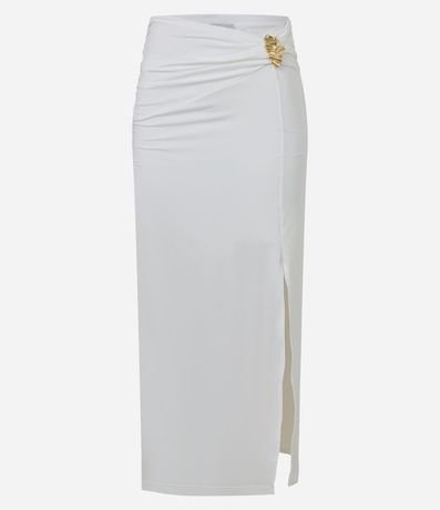 Pollera New Midi con Adorno Delantero y Encaje 8