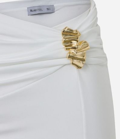 Pollera New Midi con Adorno Delantero y Encaje 9