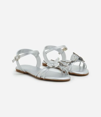 Sandalia Infantil Plana con Mariposas - Talle 25 al 33