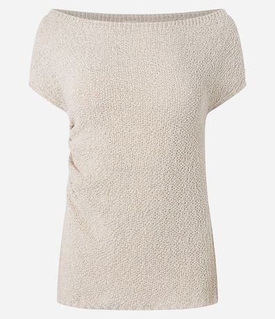 Blusa Texturizada en Punto con Escote Asimétrico 7