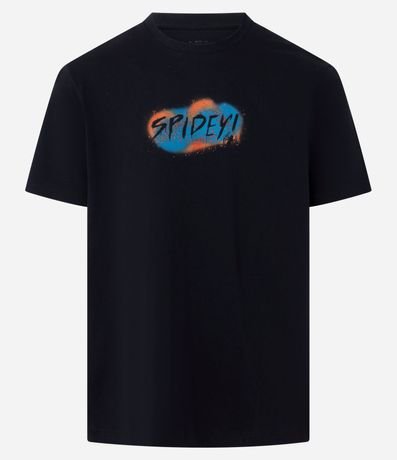 Remera Comfort T-Shirt en Media Malla con Estampa  Spider Man 5