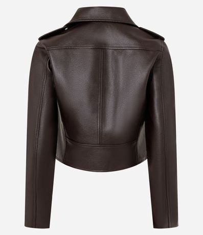 Campera Biker en PU con Cremallera en los Bolsillos 5