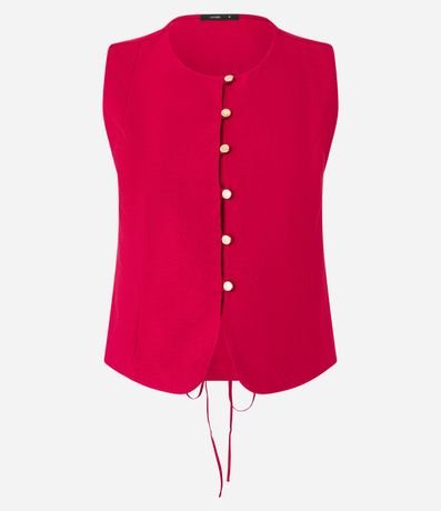 Chaleco Sastre en Viscosa con Botones y Lazo 6