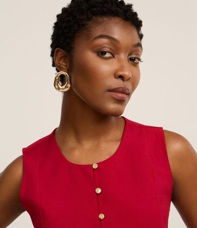 Chaleco Sastre en Viscosa con Botones y Lazo 5