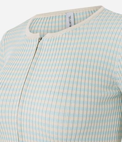 Cardigan en Punto con Cremallera Doble y Cuello Redondo 5