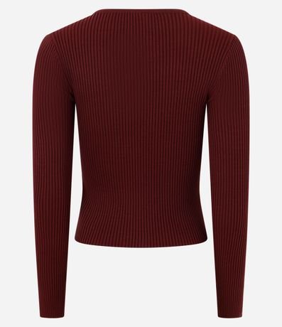 Cardigan en Punto con Cremallera Doble y Cuello Redondo 6