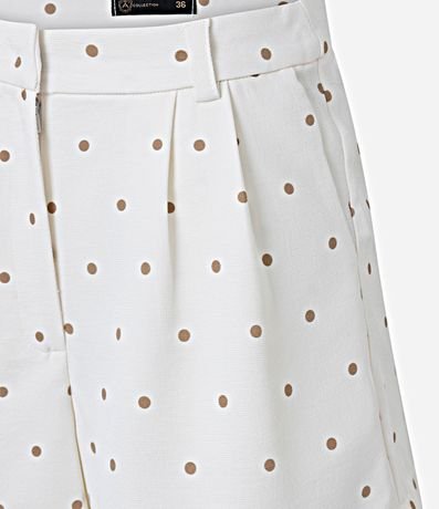 Bermuda Recta Sastre en Piquet con Estampa de Lunares 6