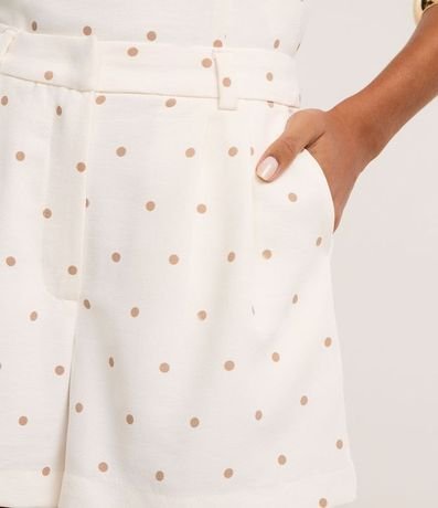 Bermuda Recta Sastre en Piquet con Estampa de Lunares 4