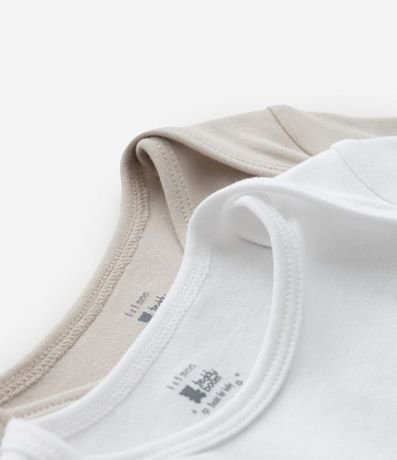 Kit 02 Bodies Infantiles en Rib con Manga Larga - Talle RN a 24 meses 4