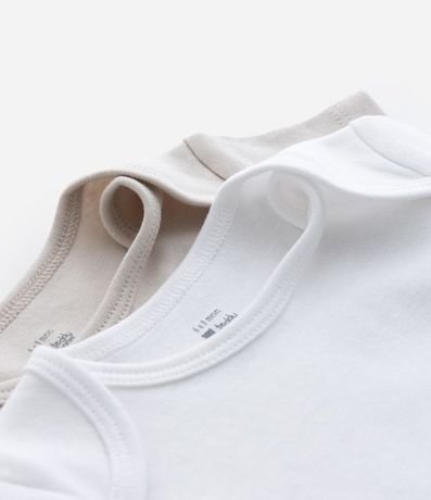 Kit 02 Bodies Básicos en Suedine con Cuello Americano - Talle RN a 18 meses 5