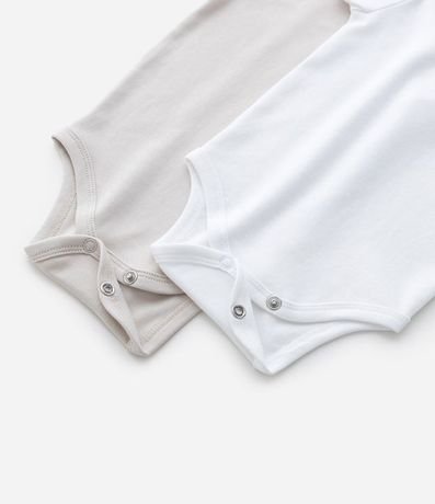 Kit 02 Bodies Básicos en Suedine con Cuello Americano - Talle RN a 18 meses 6
